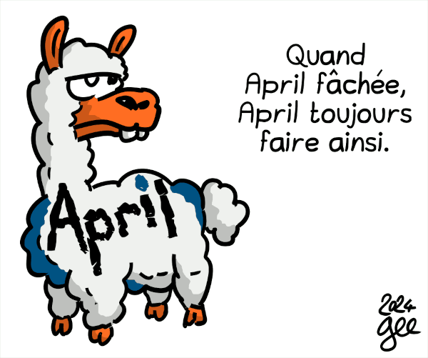 Lama déchaîné de l'April