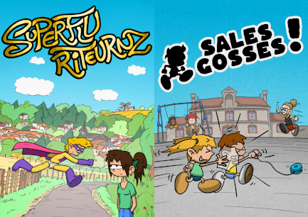 Affiches de « Superflu Riteurnz » et « Sales Gosses ! »